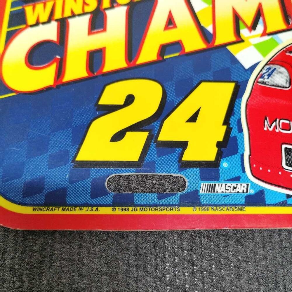 1998 Jeff Gordon #24 NASCAR Winston Cup Champion Monte Carlo Plastic Plate - Picture 5 of 7